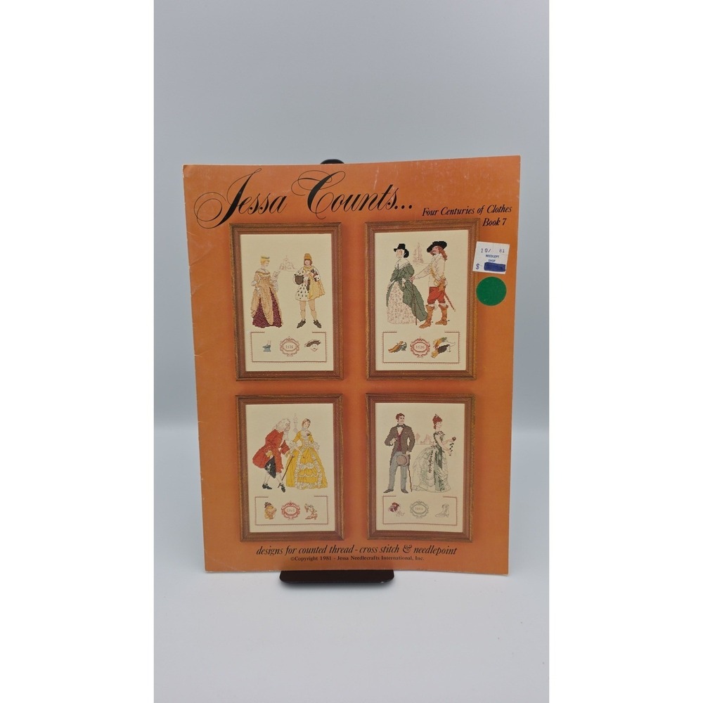 Jessa Counts Four Centuries of Clothes 1981 Book 7 Cross Stitch Pattern Booklet‎